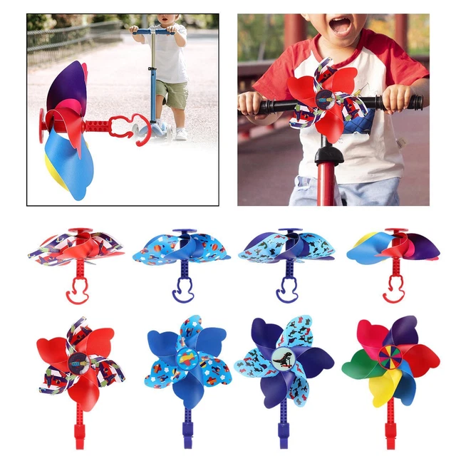 Lot De 4 Moulins à Vent Enfant Dwafill 40cm - Jardin, Plage, Parc - Couleurs Vives Et Rotation Fluide