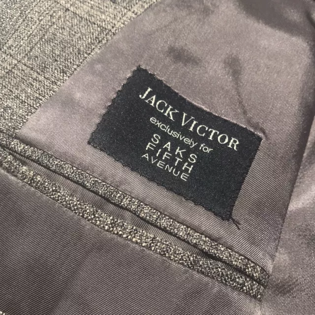 JACK VICTOR SAKS 5th Ave Men's 44R Sports Coat Vented 3 Button Jacket 3