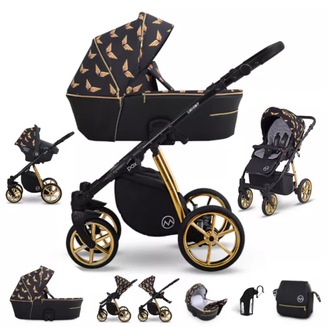 Poussette 3in1 2in1 Isofix 12,8 Kg Légère  jusqu'à 22 KG PaxWings by Lux4Kids