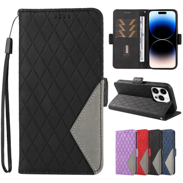 For iPhone 14 Pro Max 13 12 11 Wallet Flip Leather Hybrid Card Slot Case Cover