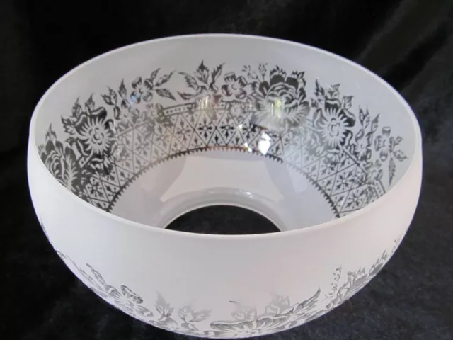 Etched Glass Shade for old oil,kerosene,banquet ,gas lamp 4" Victorian 2 ROSE