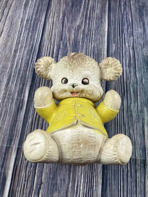 Vintage 1962 Edward Mobley Co. Teddy Bear Squeaker Toy