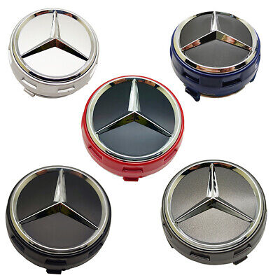 4PCS 75mm Wheel Center Hub Caps Cover Logo Badge Emblem For Mercedes-Benz AMG