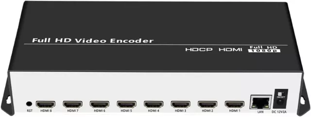 URayCoder 8 Channels H.265 H.264 HDMI to IP  Video Encoder