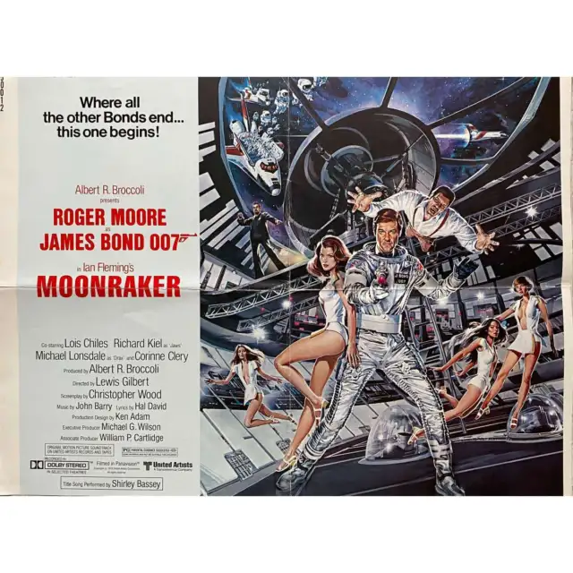 MOONRAKER Affiche de cinéma  - 55x71 cm. - 1979 - Roger Moore, James Bond