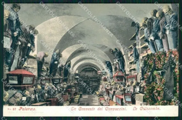 Palermo Città Catacombe Cappiccini cartolina KF2317