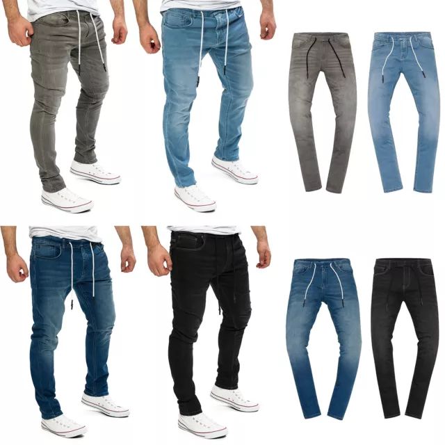 Yazubi - Erik Herren Jogger Jeans Jogginghose Denim Look Sweatpants