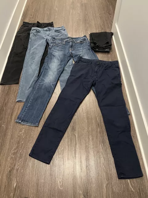 Lote de 5 - Pantalones de mezclilla Banana Republic Calce Ajustado para Viajero Zara Lucky Brand 221 30 X 32