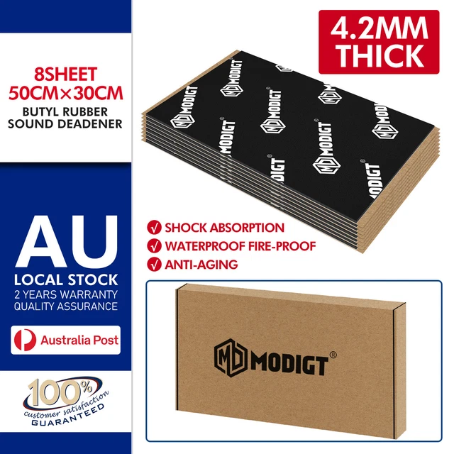 1.2㎡ MODIGT BUTYL Sound Deadening Mat Car Vibration Proofing 4.2mm THK ...