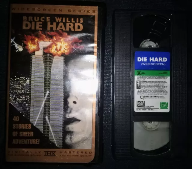 Die Hard Widescreen Edition Vhs Clamshell Case Bruce Willis Movie Fox