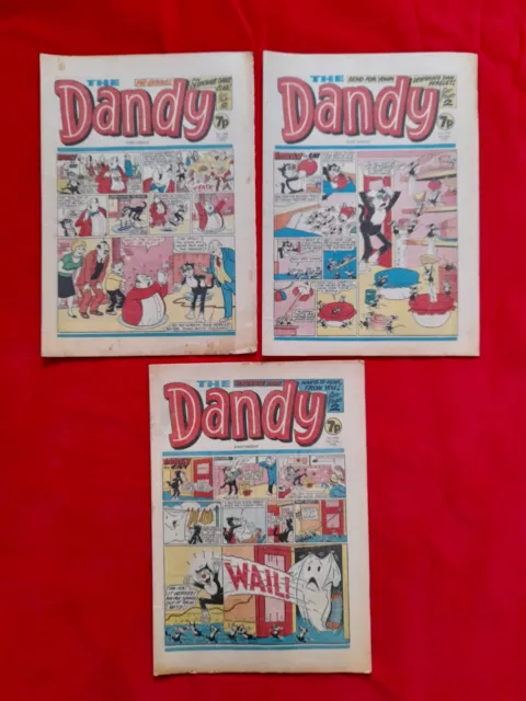 Vintage Dandy Comics x 3 No 1980- 1981 & 1982 NOVEMBER 1979