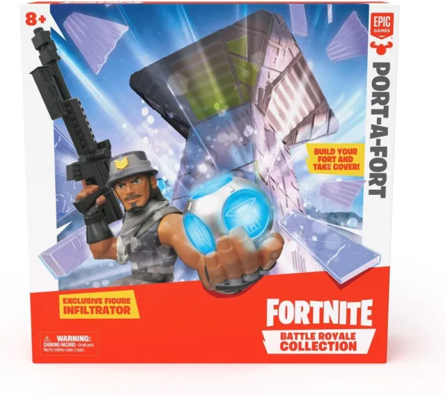 Fortnite Battle Royale Collection Port-A-Fort Playset & Figura Infiltratore Regalo