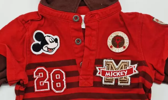 Magnifique Bébé Mickey Mouse Shirt à Manches Longues De Disney Taille 6M 62 68 2