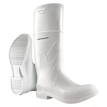 Dunlop 8101200 Size 9 Men's Steel Rubber Boot, White