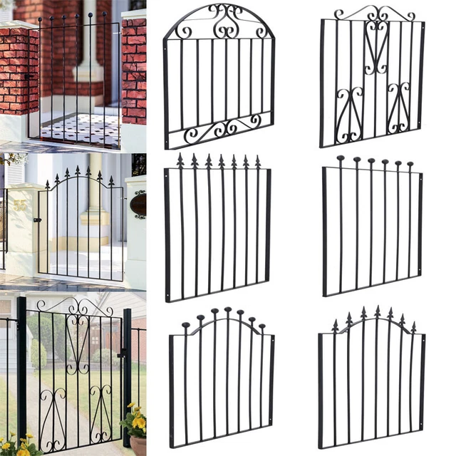 Garden Gate Black 105x205 Cm Steel Light Design - View #8