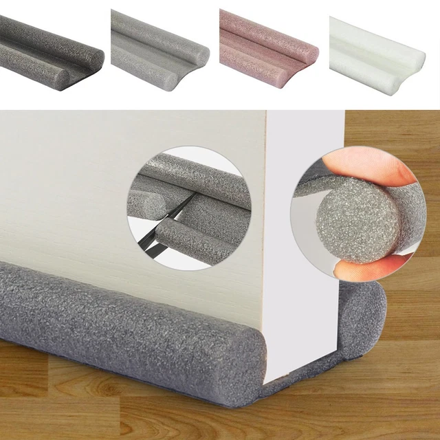DOOR DRAFT EXCLUDER Bottom Seal Strip Guard-Sealer Stopper Wind Sweep ...