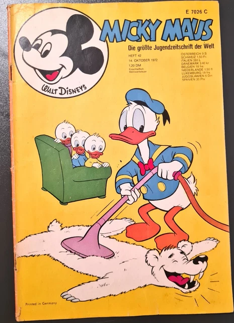 Micky Maus Comic Heft Nr.42 mit SB+GS 1972 Z 2- (254