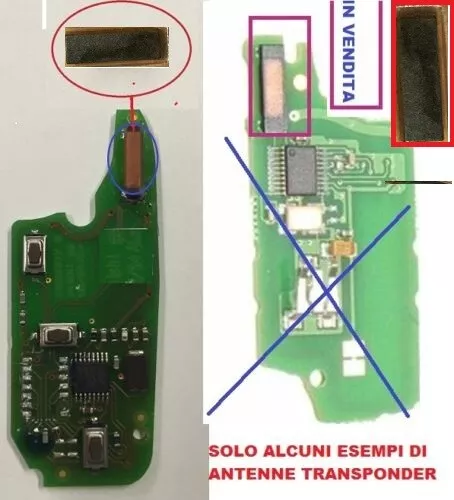 ANTENNA TRASPONDER CHIAVE Fiat, Alfa,Opel,  Citroen,Peugeot ANTENNINA