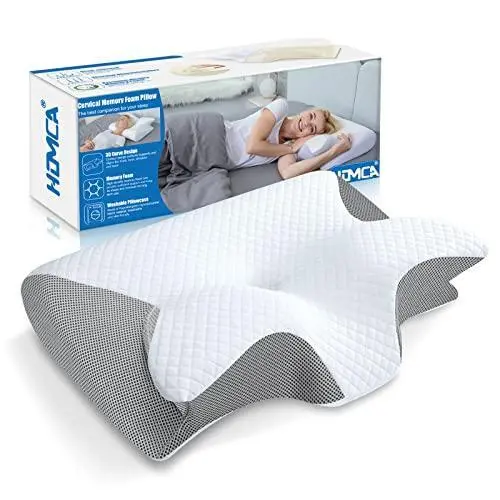 HOMCA Memory Foam Cervical Pillow, 2 in 1 Ergonomic Contour Orthopedic Pillow