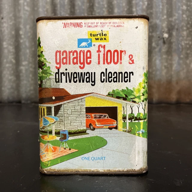 TURTLE WAX GARAGE FLOOR & DRIVEWAY CLEANER Vintage Australian Tin 56.