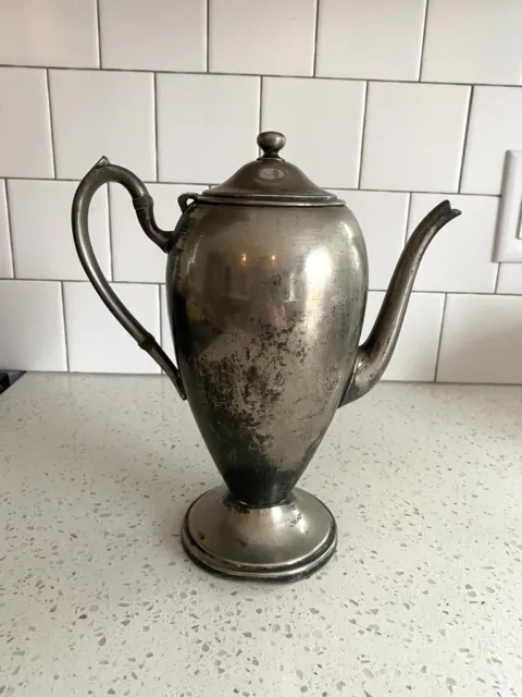 Vintage Excélsior Silver on Copper 10 1/2” H Tea Pot