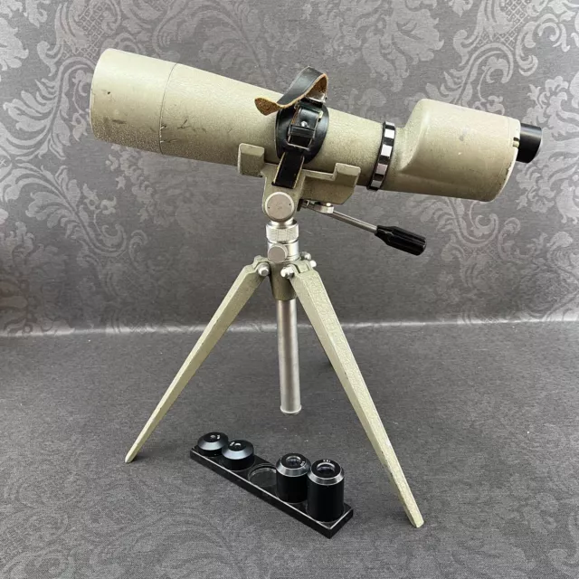 Vintage Royal Super Scope Telescope￼ 5xEyepiece Sighting Spotting Shooters Stand