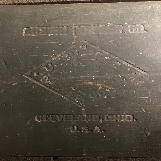 Atlas Powder Co. Empty Wood Crate Box High Explosives 1000 NO. 6 Blasting Caps 10