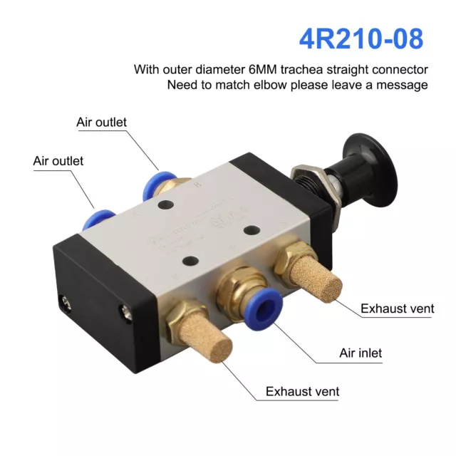 Pousseur Tirer Valve Contr?le Silencieux G1/4 Fil Pi��ces Pneumatique 2 Position