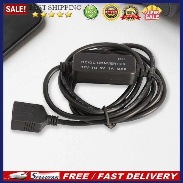 12V to 5V 3A 15W USB DC-DC Buck Converter Step Down Module Power Supply