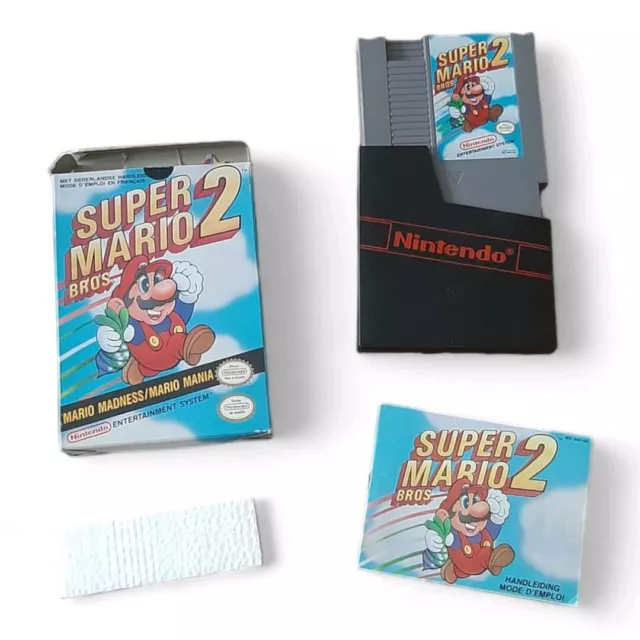 Jeu vidéo SUPER MARIO BROS. 2 Nintendo NES av. Boîte, protection, notice 1989