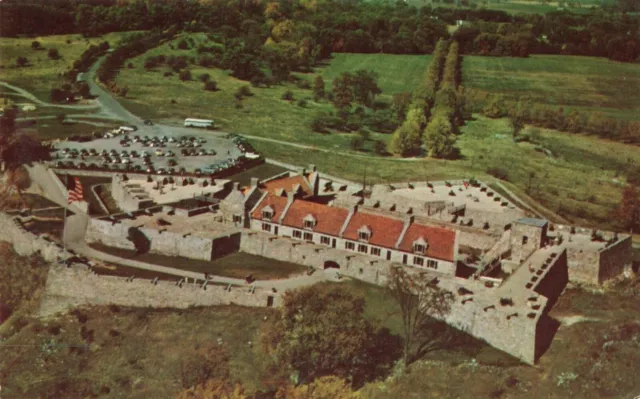 Postcard Aerial View Fort Ticonderoga New York