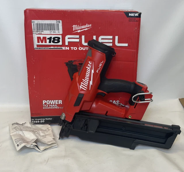 Milwaukee M18 Fuel Cordless 21° Framing Nailer 2744-20 - TOOL ONLY