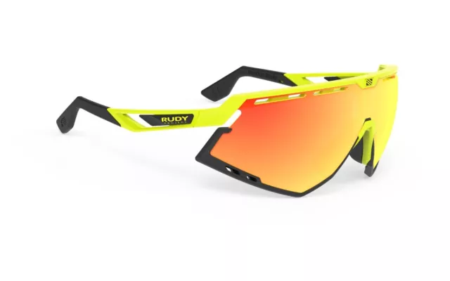 Lunettes Rudy Project Defender Jaune Fluo Verres Multilaser Orange