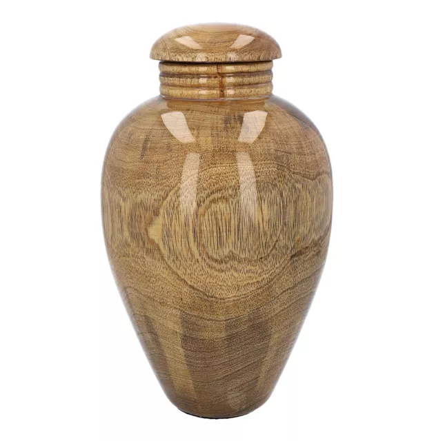 Stunning and very special wooden mango Cremation Funeral urn, Medium, Grade "B"
