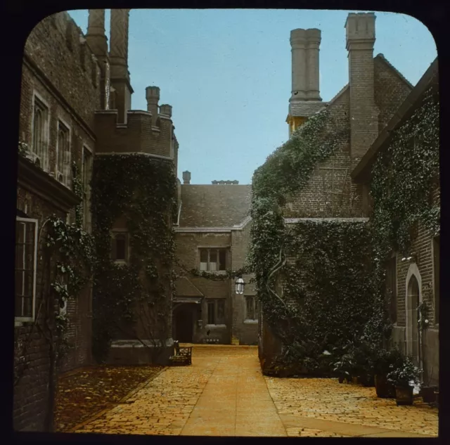 Hampton Court Palace Nr. 13 MASTER CARPENTERS HSE C1900 Magic Lantern Dia FOTO