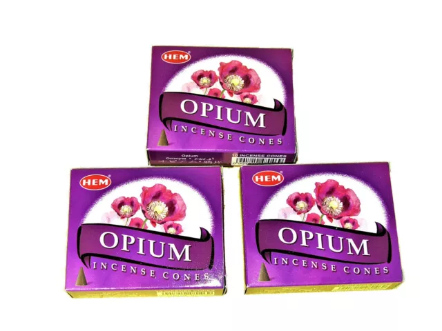 Encens Indien en cônes Fleurs d'Opium - Lot de 3 boites