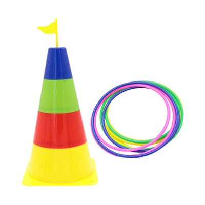 1 Set Lancio degli Anelli Giocattolo Gonfiabile Renne Antler giocattolo Stacker Anelli Giocattolo 