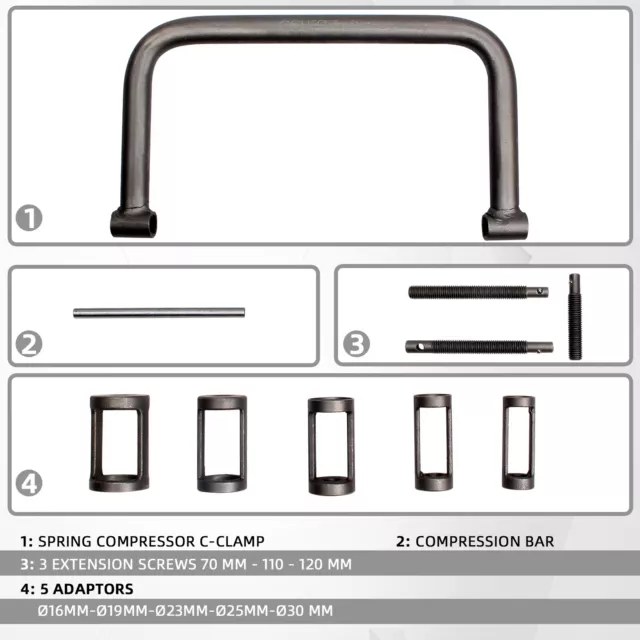 Universal Ventilfederspanner Ventilfederpresse Satz Ventil Montage KFZ Werkzeug 2
