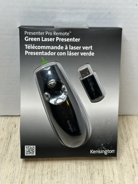 Kensington Presenter Pro Remote Green Laser Pointer 150 ft