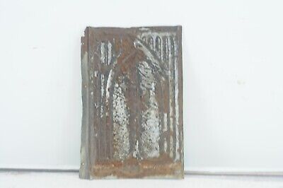 Antique . Pressed Tin Roof Shingle Decorative Embossed Tin Wall Art Salvage #2