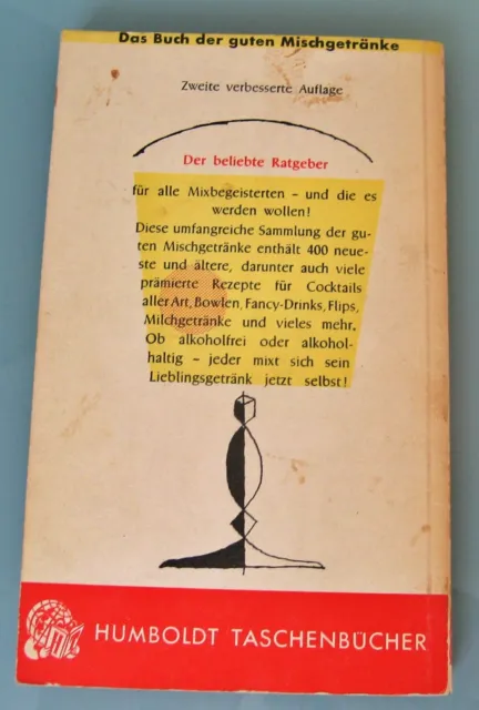 "Das Buch der guten Mischgetränke" Cocktailbücher Franz J. Müller 1953 2.Edition 2