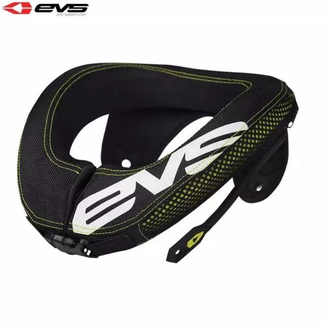 EVS Adults R3 Motocross MX Enduro Bike Neck Protector - Black/ Yellow - One Size