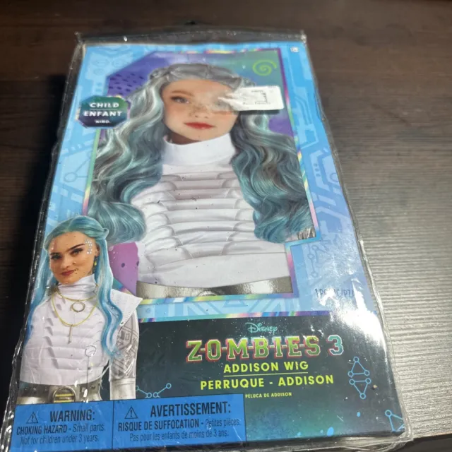 DISNEY ZOMBIES 3 Addison Child Kid Wig Halloween Costume Brand New $17. ...