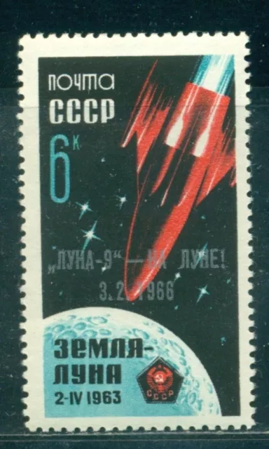 1966 Space,Luna 9/First soft landing on the Moon,Russia,3180,overprinted,MNH