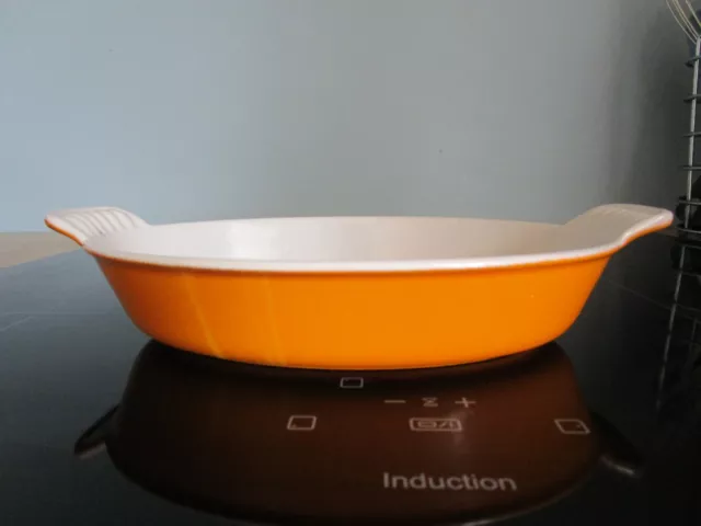 PETIT  PLAT à gratin Le Creuset EN FONTE Emaillé orange  N°20