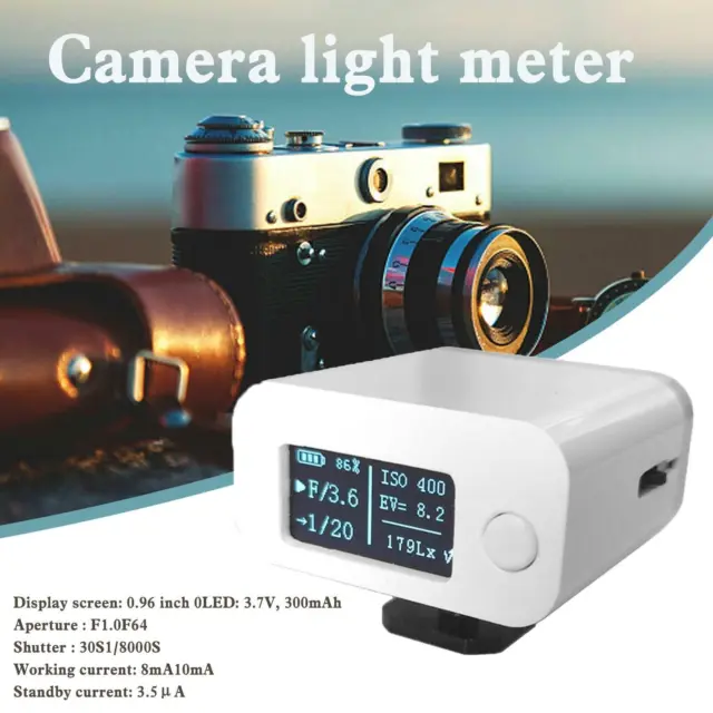 M08 Light Meter Camera Photometer Photography Set-top Light Reflection W3 F6Z9