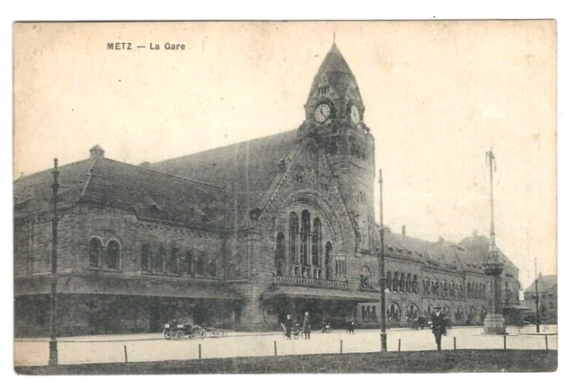 CPA 57 METZ - La gare, dated 1919