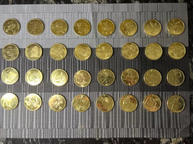 DISNEY WORLD 50th ANNIVERSARY GOLD COINS MEDALLIONS MICKEY MINNIE STITCH FIGMENT