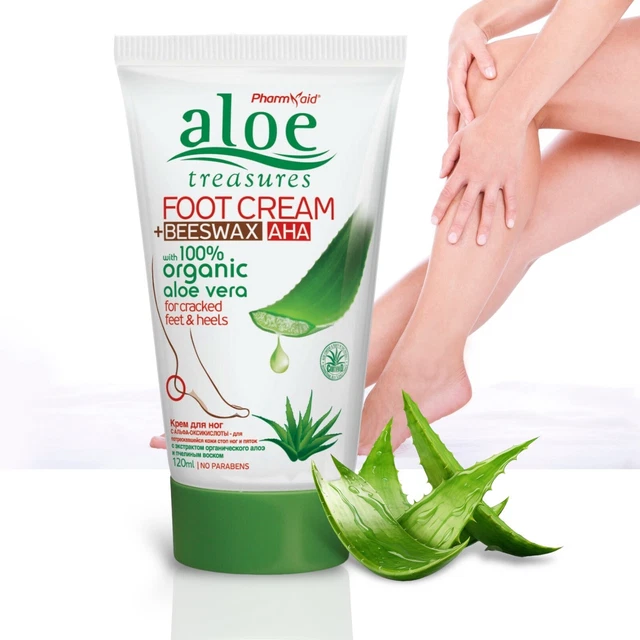 PHARMAID ALOE TREASURES Foot Cream Beeswax Aha. 120ml 10.19 - PicClick UK