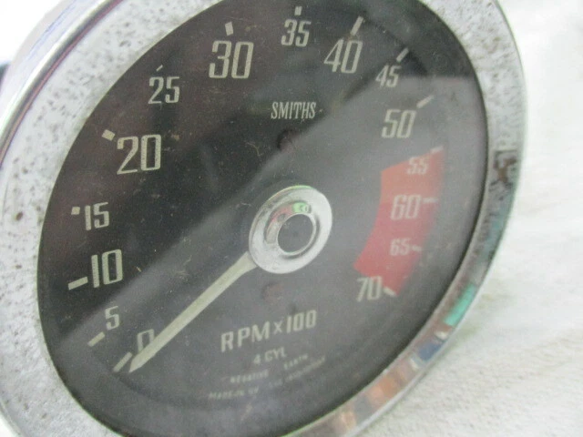 MG Midget, MGB tachometer Smiths RVC1410/00AF vintage gauge 1972-76 models